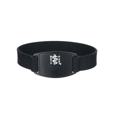 Image for Sport Silicone Midnight Medical ID Bracelet