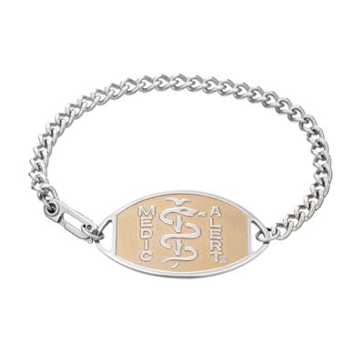 Image for Classic Large Embossed Medical ID Bracelet