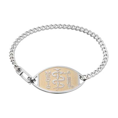 Image for Classic Embossed Medical ID Bracelet Two-Tone