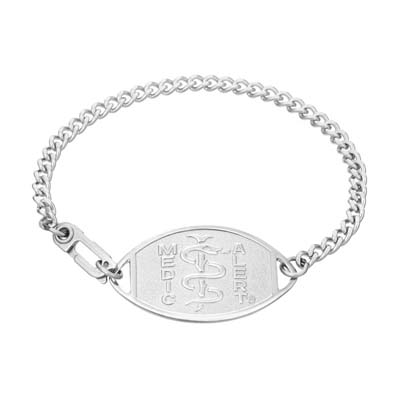 Image for Classic Embossed Medical ID Bracelet Stainless Steel