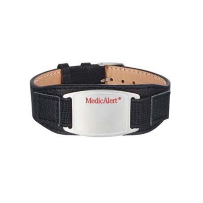 Image for Leather Medical ID Bracelet