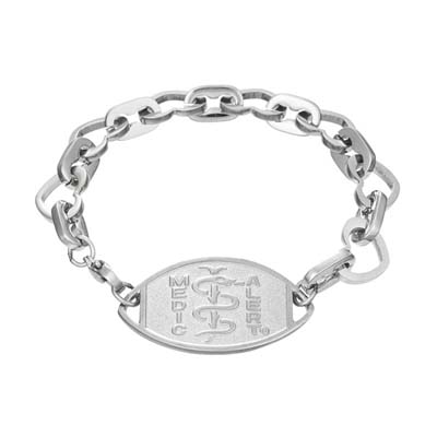 Image for Classic Embossed Sweetheart Medical ID Bracelet Stainless Steel