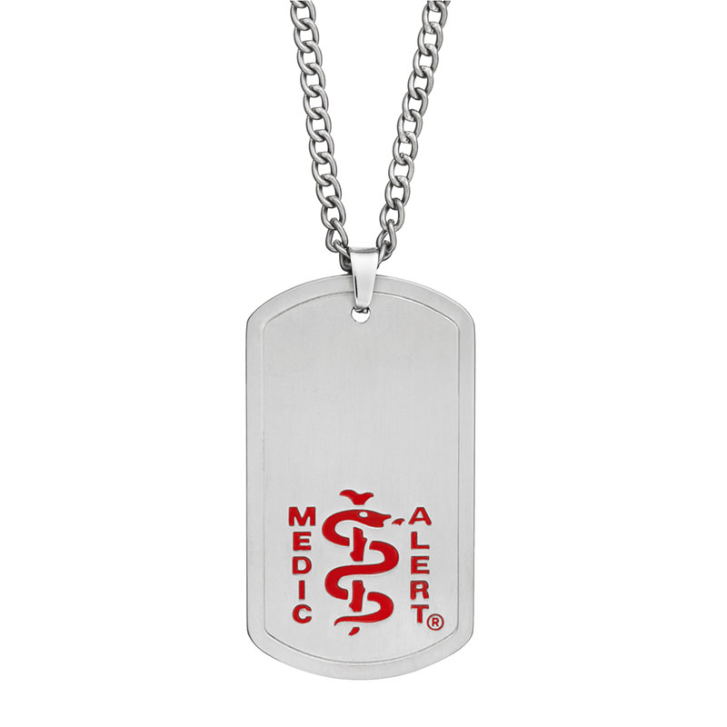Image for Dog Tag Titanium Medical ID Necklace