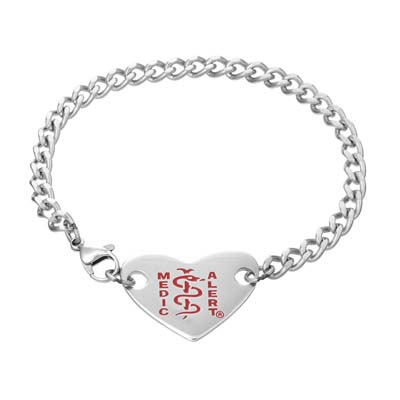 Image for Classic Heart Medical ID Bracelet Stainless Steel