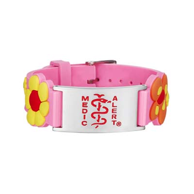 Image for Child Titanium Medical ID Bracelet Pink
