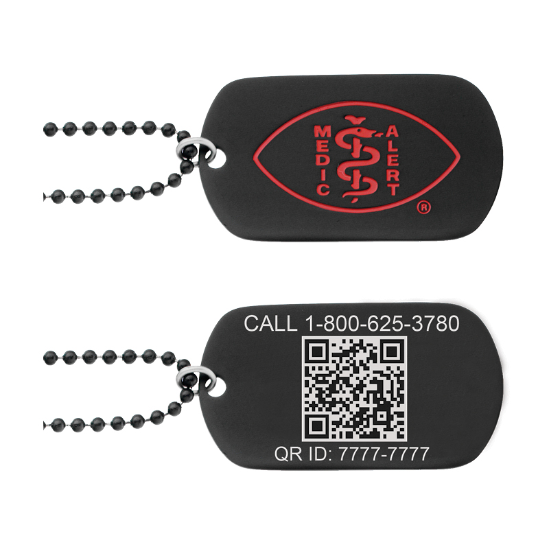Image for QR Code Dog Tag Medical ID Necklace