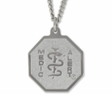 Standard MedicAlert ID Necklace Stainless Steel with logo