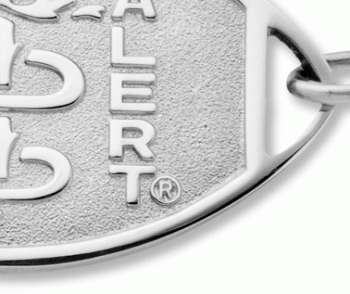 Classic Embossed Medical ID Bracelet Stainless Steel with logo
