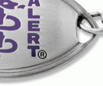 Classic Medical ID Bracelet with Purple logo