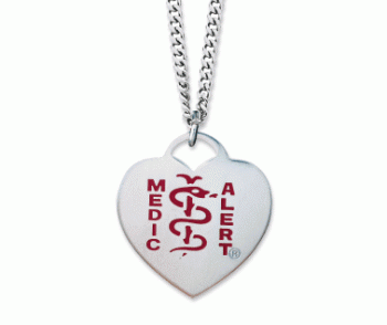 Stainless steel heart charm necklace