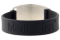 Back view of the black silicone medical ID bracelet with oval MedicAlert emblem and logo