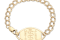 14 karat gold Santa Rosa medical ID bracelet with oval MedicAlert emblem and logo