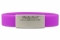 Violet silicone medical ID bracelet with rectangle MedicAlert emblem