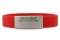 Red silicone medical ID bracelet with rectangle MedicAlert emblem 
