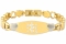 Twin Heart Medical ID Bracelet Gold with white logo on emblem