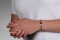 Twin Heart Medical ID Bracelet Gold with white logo on emblem on wrist