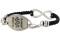 Black fabric medical ID bracelet with infinity symbol, oval MedicAlert emblem in black